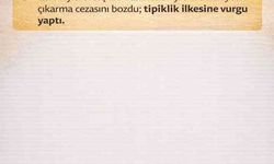 Disiplin cezasında tipiklik ilkesi hakkında karar