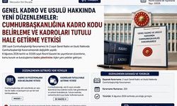 Cumhurbaşkanlığına kadro yönetiminde yeni yetki