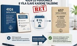 4924’lü sağlık personelinin 8 yıla kademe talebine ret