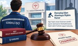 Mahkumiyet nedeniyle sürekli işçi ataması feshedildi