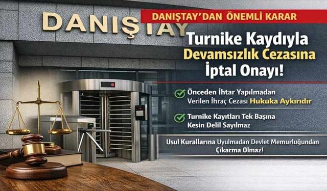 Turnike kayıtları memurun devamsızlığı için kanıt sayılmadı