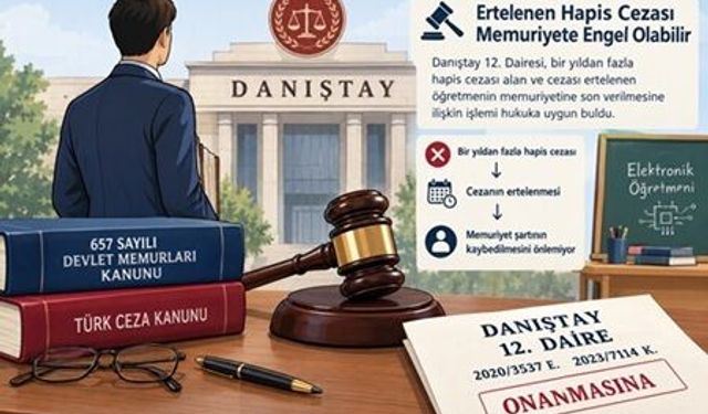 Danıştay: Ertelenen Hapis Cezası Memuriyete Engel Olabilir