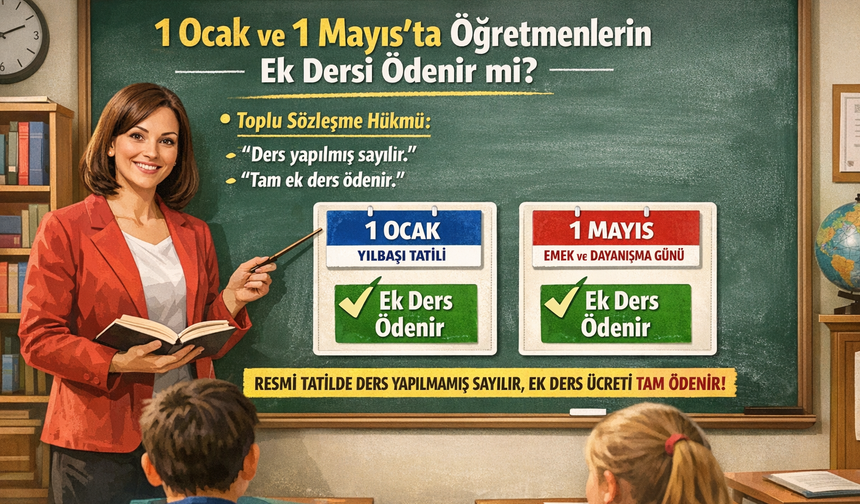 Öğretmenler 1 Ocak ve 1 Mayıs’ta Ek Ders Alır mı?