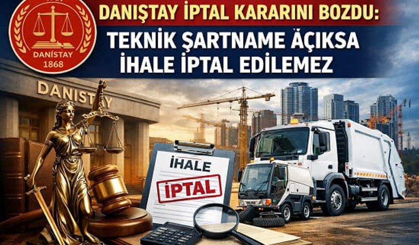 Teknik şartnameden dolayı ihale iptali hakkında karar